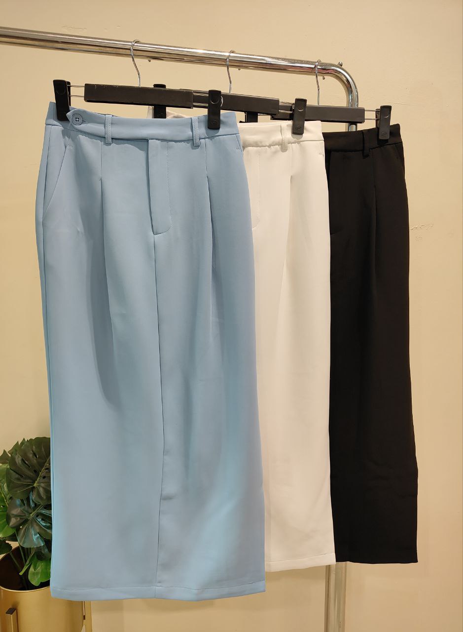 侧开叉半裙 1381