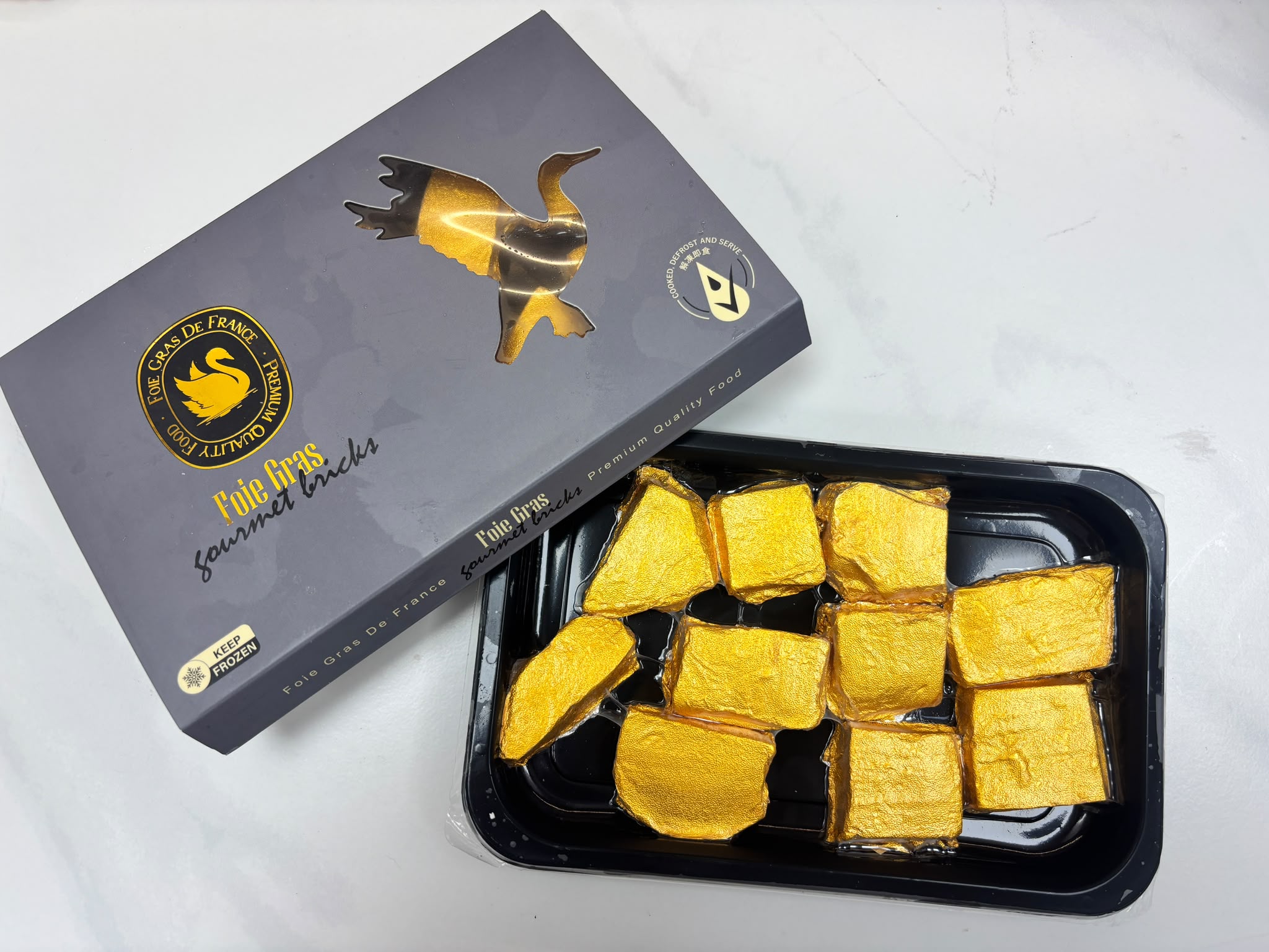 金磚紅酒鵝肝