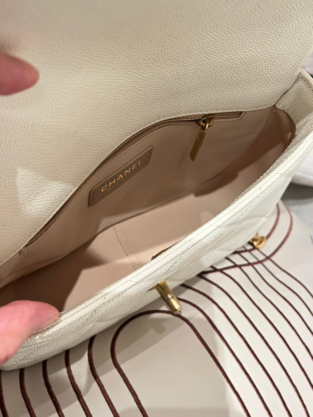 Chanel flap bag AS3103,荔枝牛皮 100%Authentic ,98%new  ✅收據副本✅晶片✅dust bag✅盒