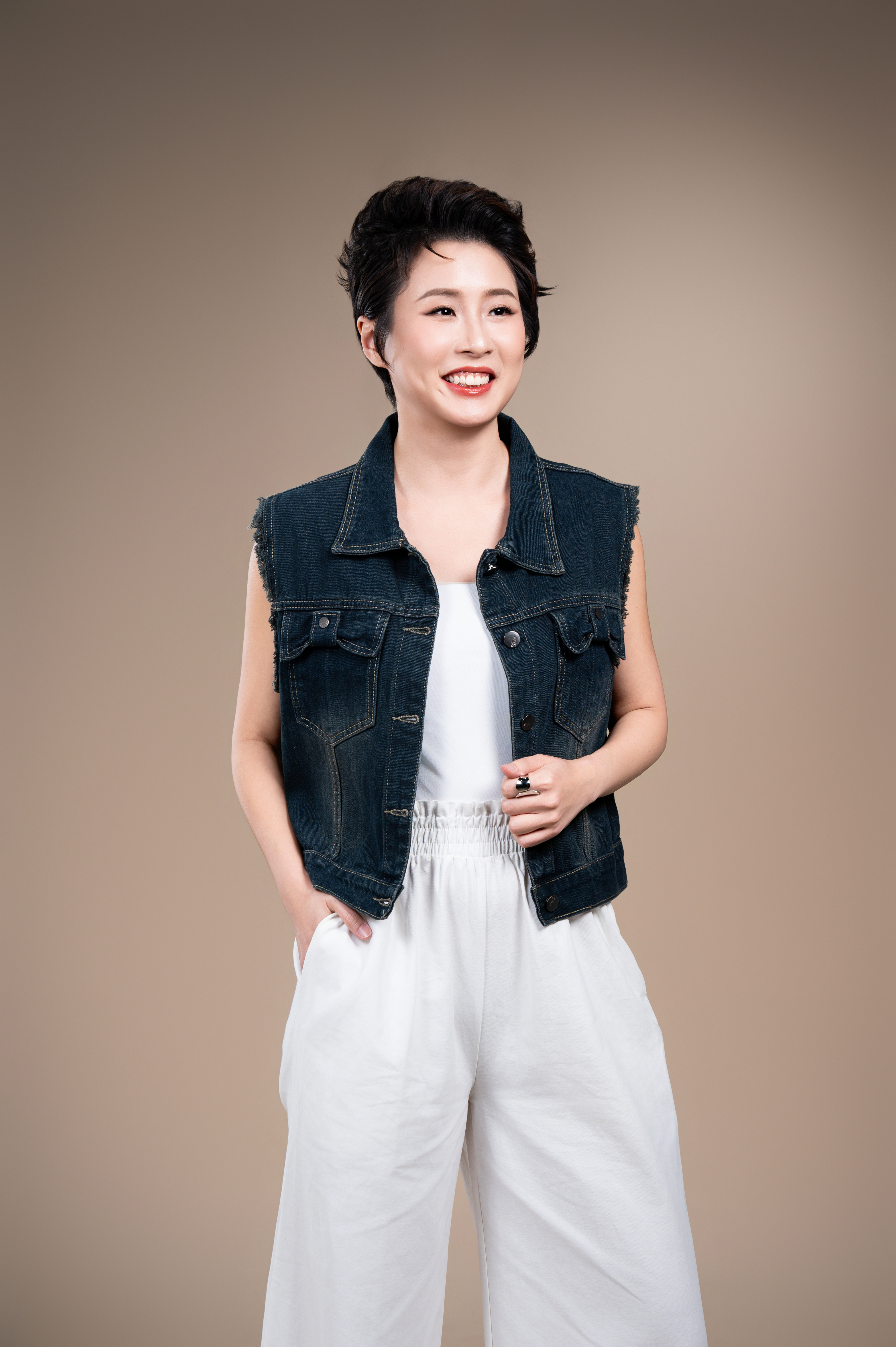 Classic Navy Denim Vest