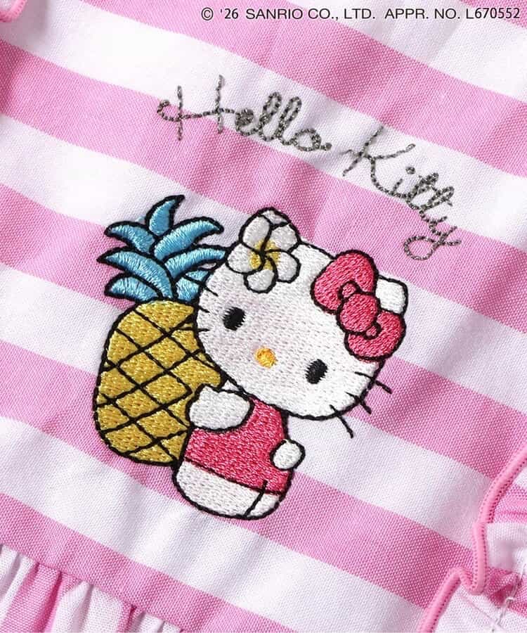 🇯🇵預訂 日本直送🇯🇵Apres les cours x Sanrio系列兩色人物刺繡蕾絲花卉荷葉邊條紋上衣