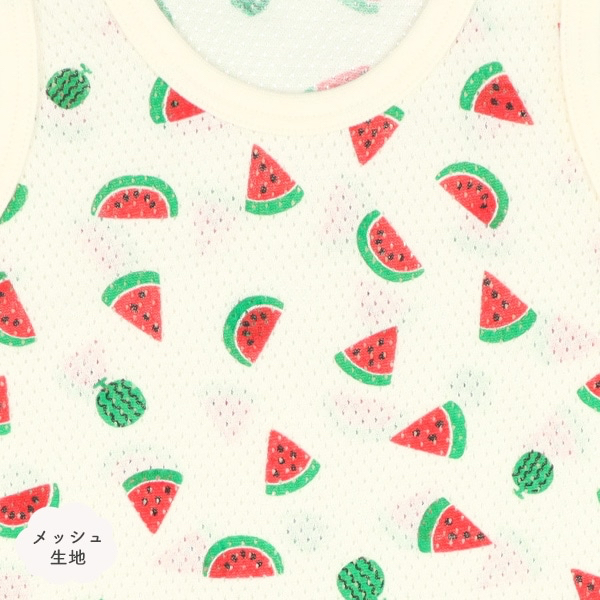 🇯🇵預訂 日本直送🇯🇵清爽材質水果滿印網眼背心包屁衣三件套