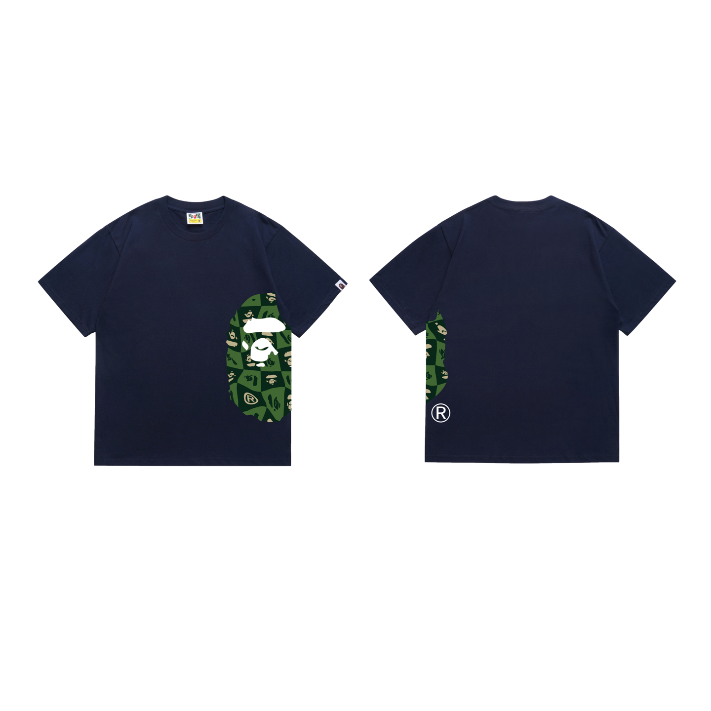 Bape Distortion Side Big Ape Head Tee