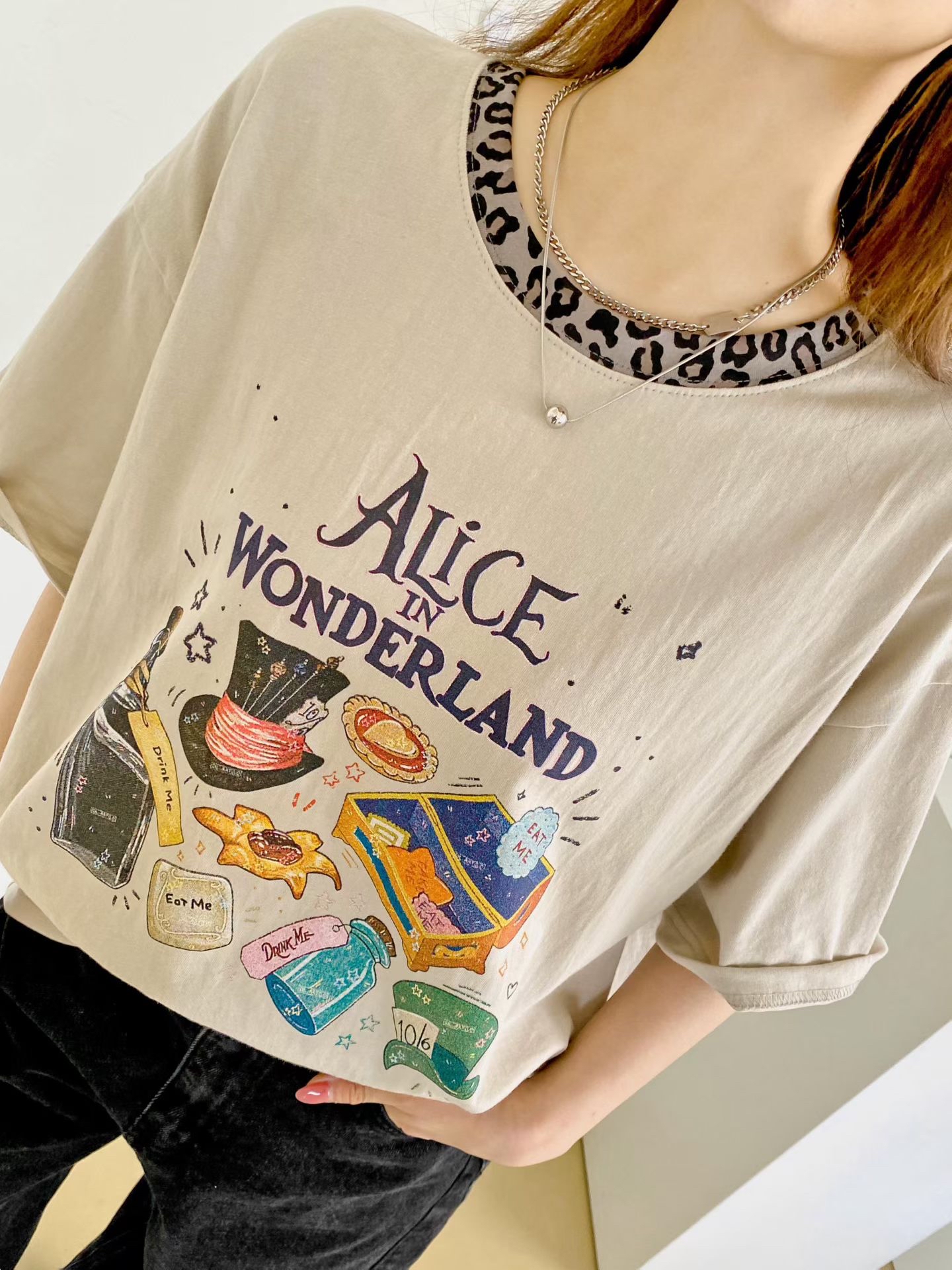 NB22 豹紋領 Tee