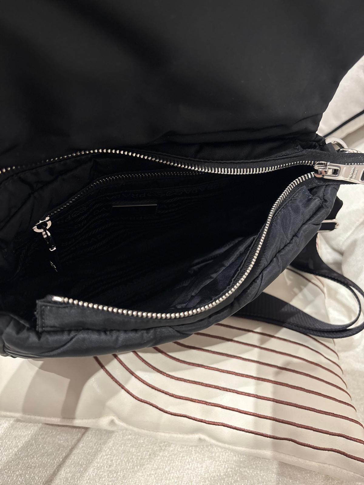 Prada padded nylon shoulder bag  98%new rfid 