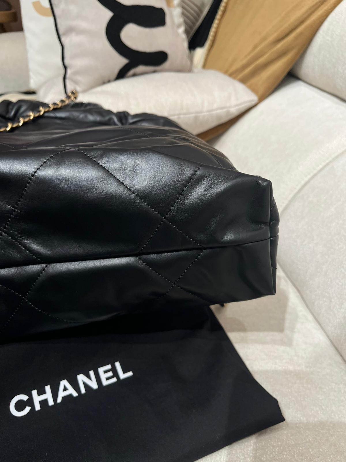 Chanel 22 backpack Large 黑色牛皮 100%Authentic ,98%new ✅晶片✅塵袋