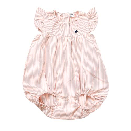 🇯🇵預訂 日本直送🇯🇵Polo Baby刺繡條紋荷葉邊無袖包屁衣