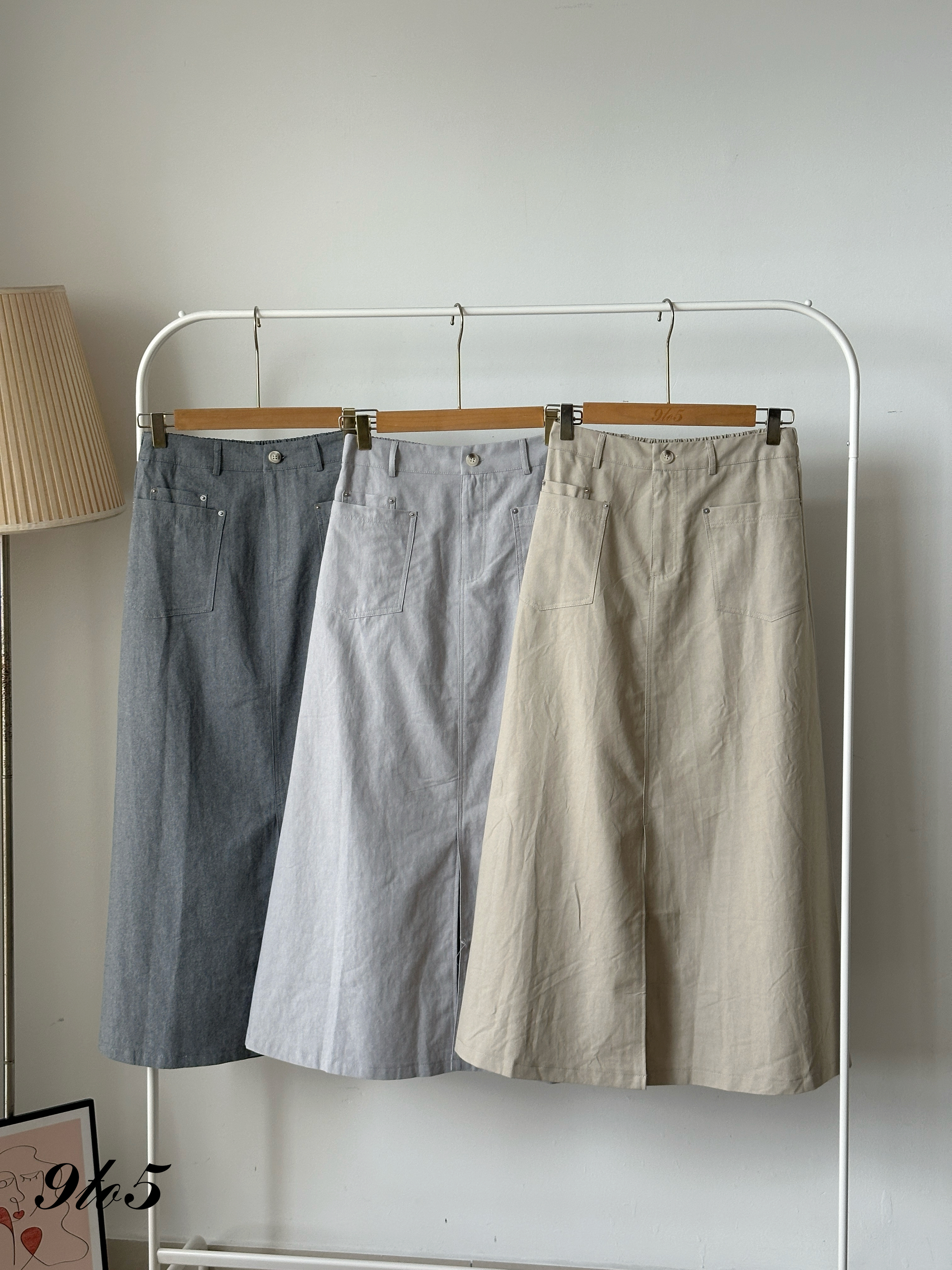 S1860 A Line Splited Skirt - 3 Colors