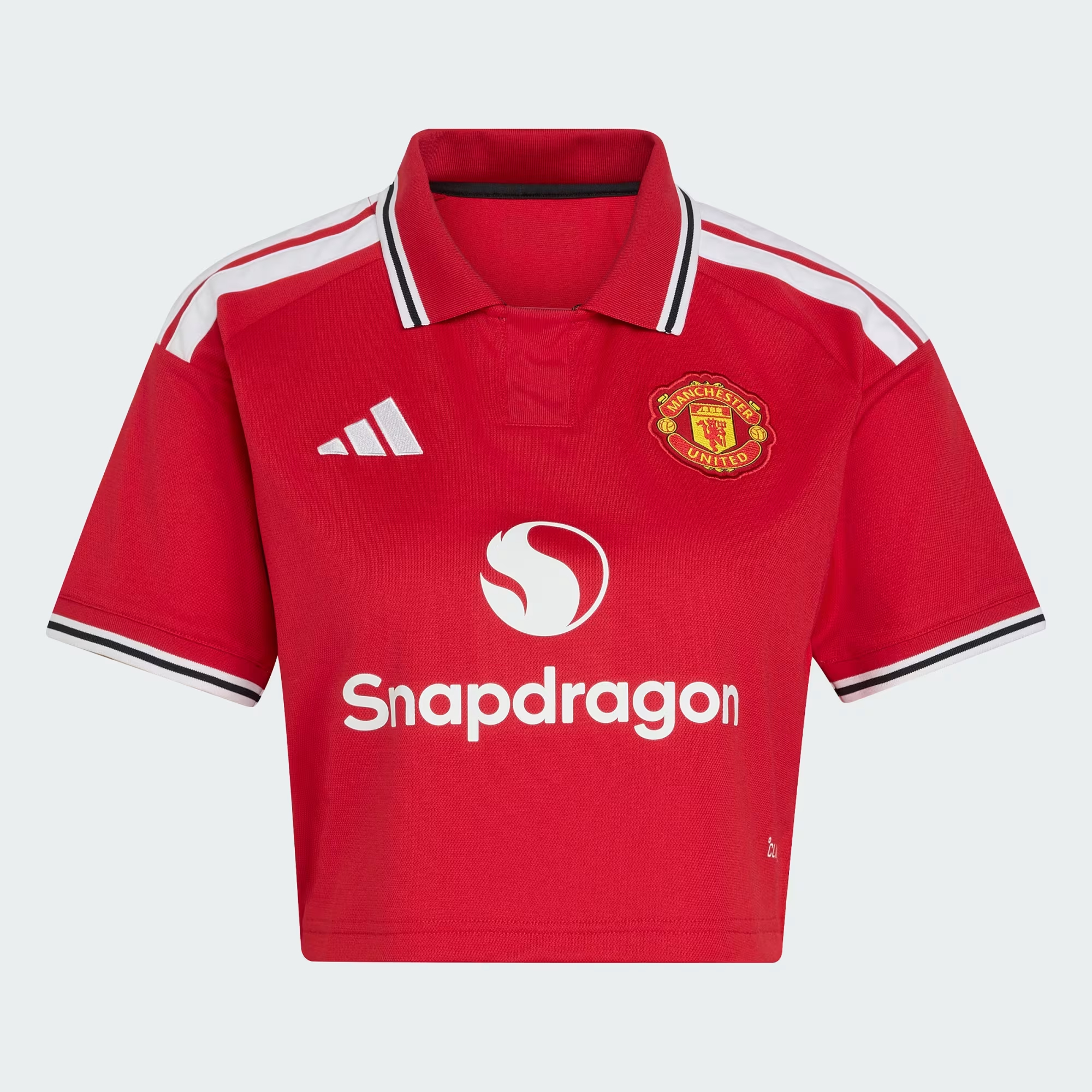 重現七十年代紅魔榮光 Adidas Manchester United 曼聯 2026-27 女裝主場短版球衣 (可加印字章) KC4787