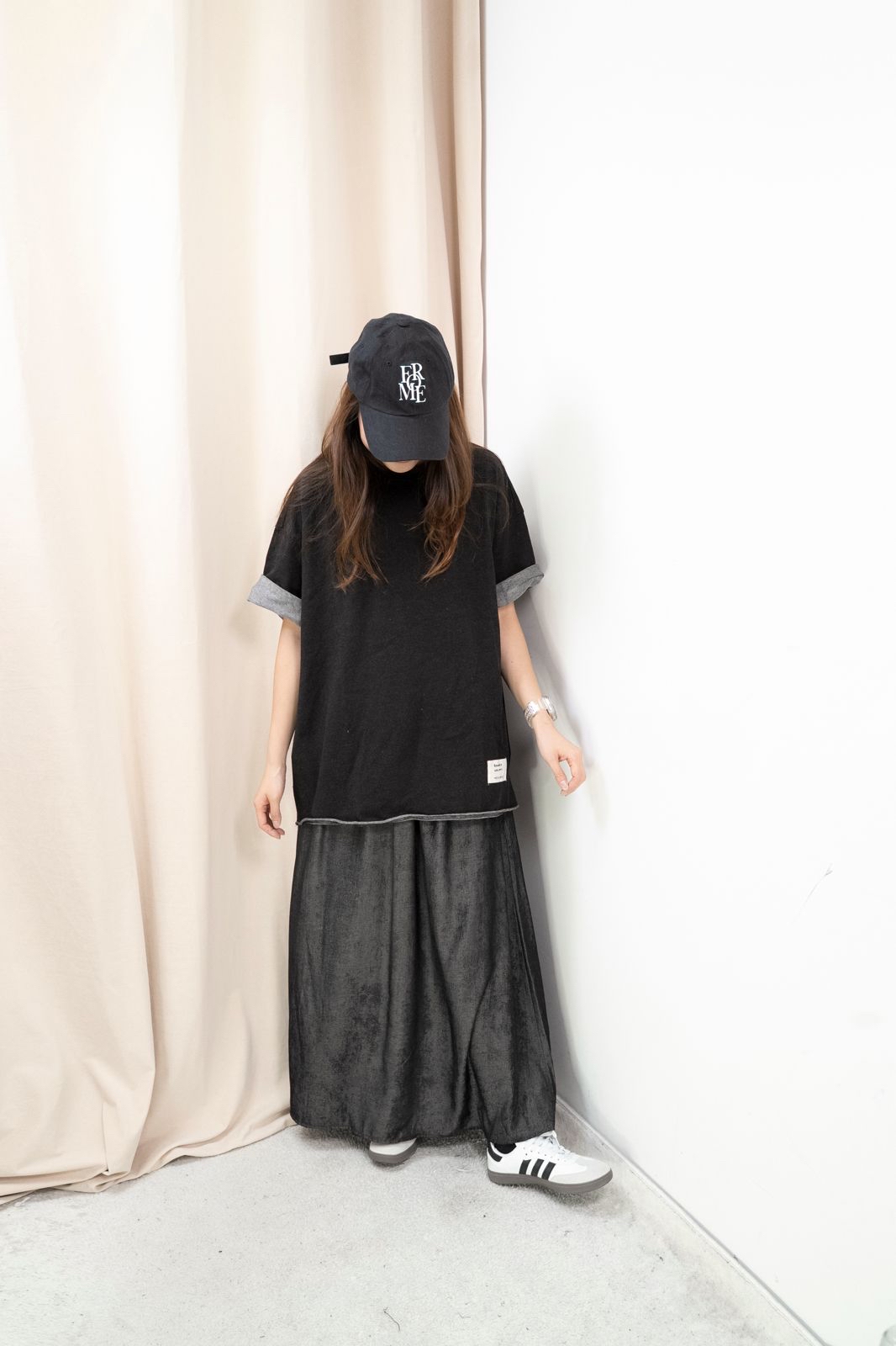 Oversize 牛仔Top（黑色）