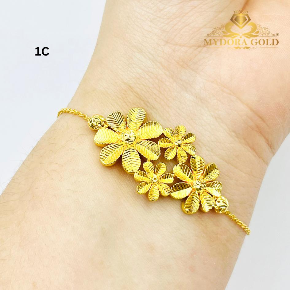 MYDORA Rantai Tangan Luxe Blooms l EMAS 916/22K