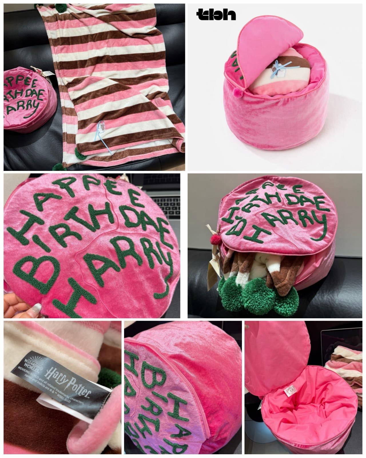 you 𝐓𝐛𝐡野獸派哈利波特蛋糕毛毯➕抱枕二合一🎂
