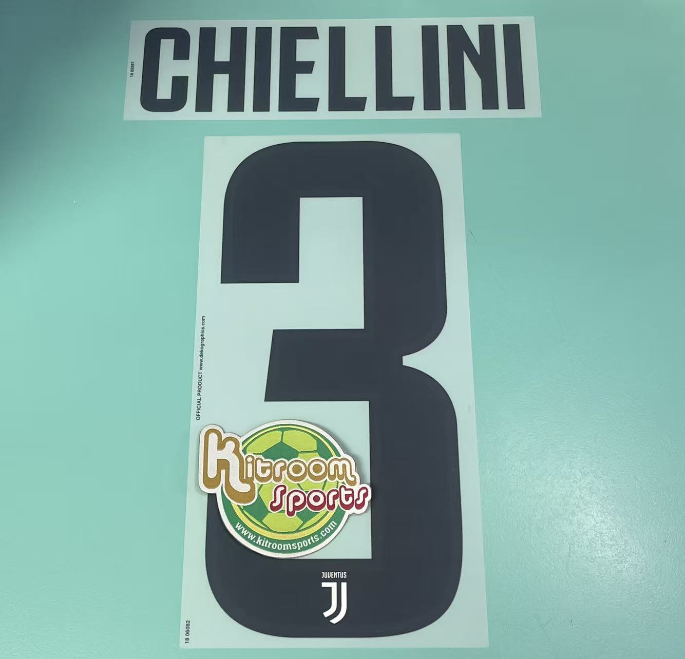 2018-19 Juventus Home Nameset #3 CHIELLINI