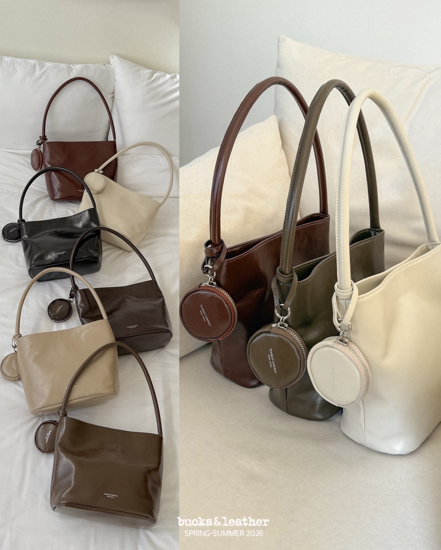 連線一口價, 不再有額外折扣【26SS】 預訂_More Bag with mini conis bag By Bucks & leather