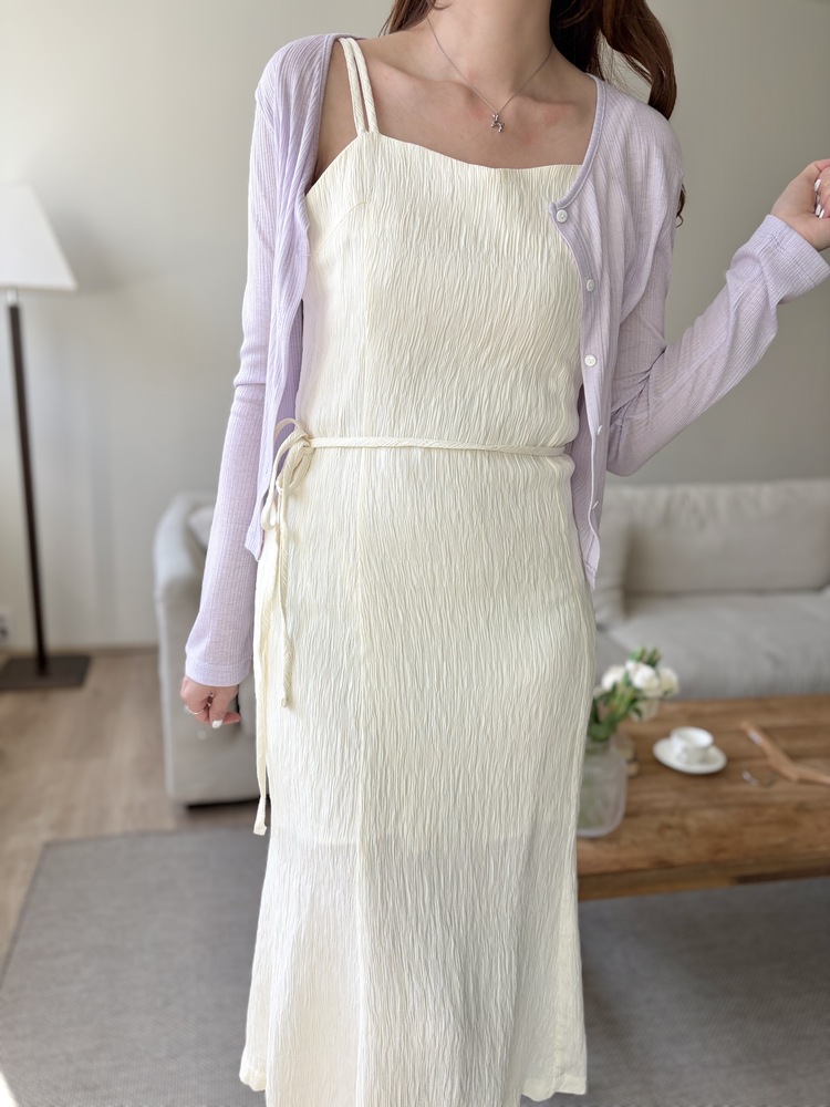 Romance Slim Cami Dress (Ivory)