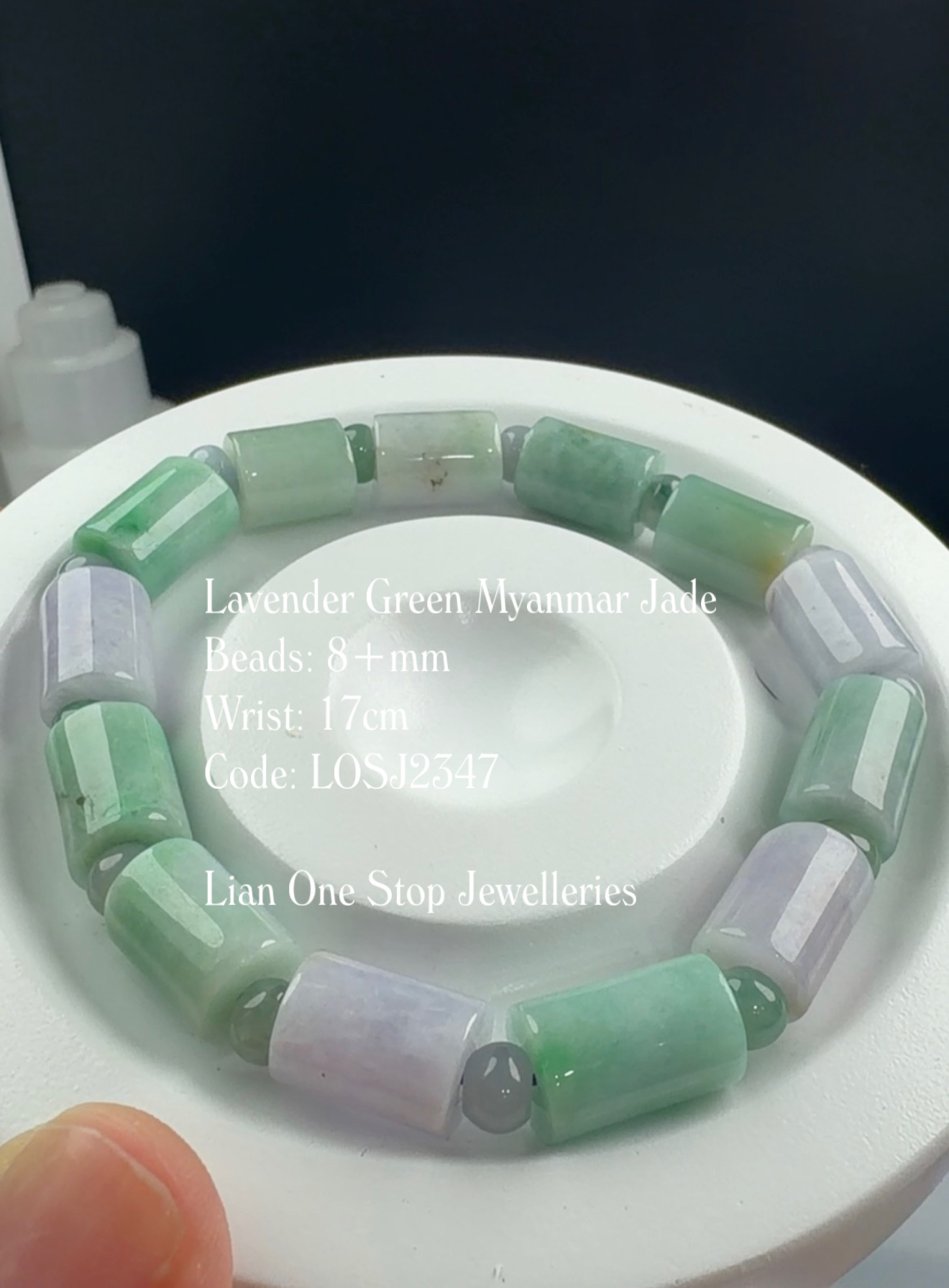 Code: LOSJ2347 Lavender Green Myanmar Jade 