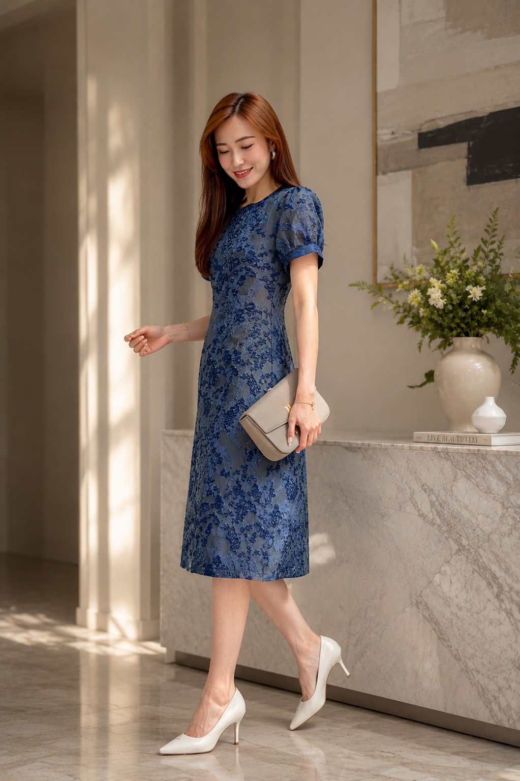 210559 Celeste Bloom Texture Dress