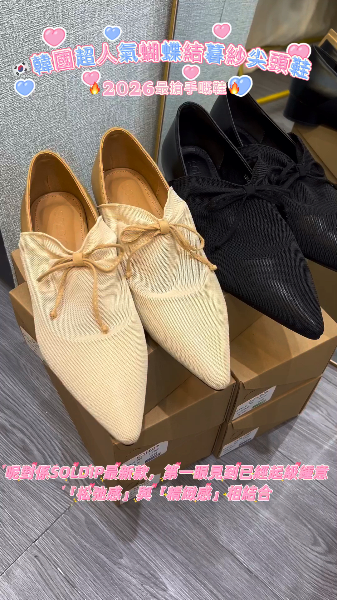 S001🇰🇷韓國超人氣暮紗尖頭鞋