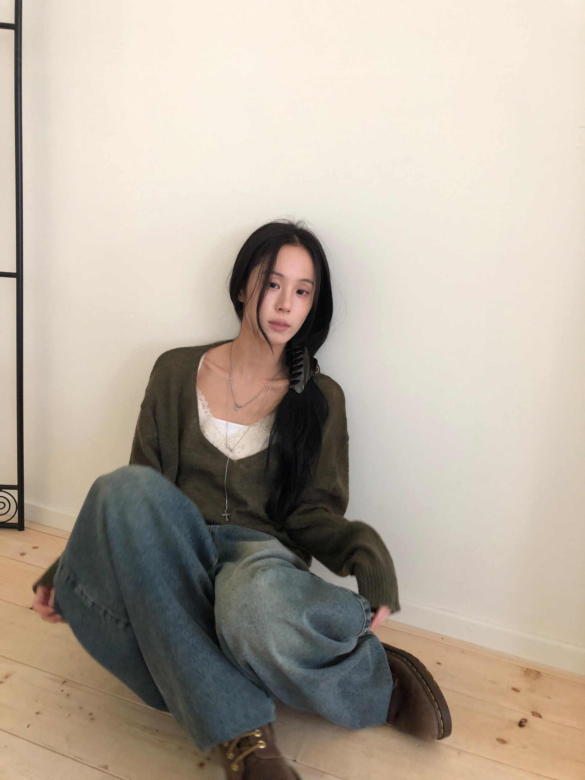 Washed Denim Balloon Pants