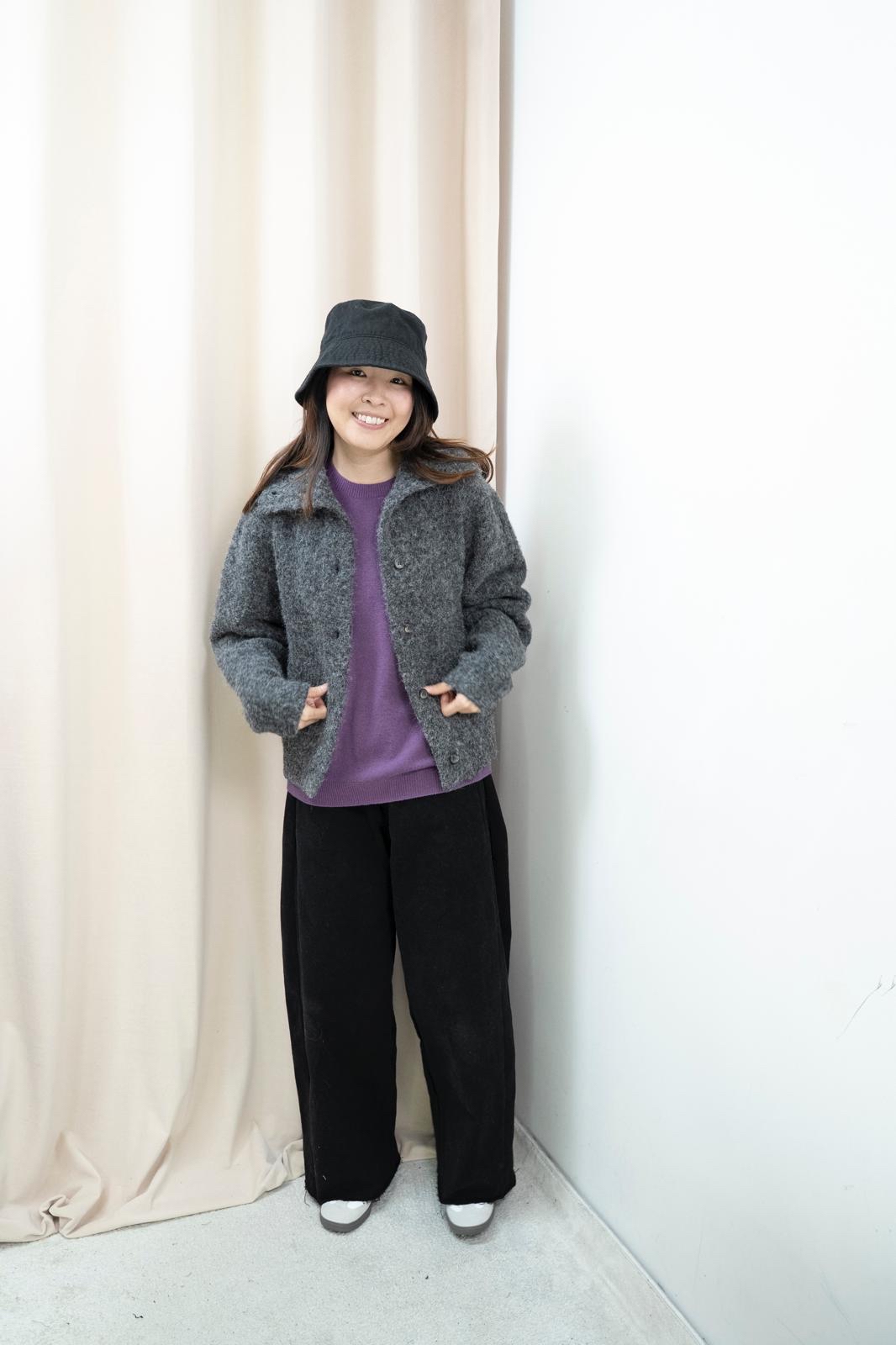 暖笠笠高領羊毛外套