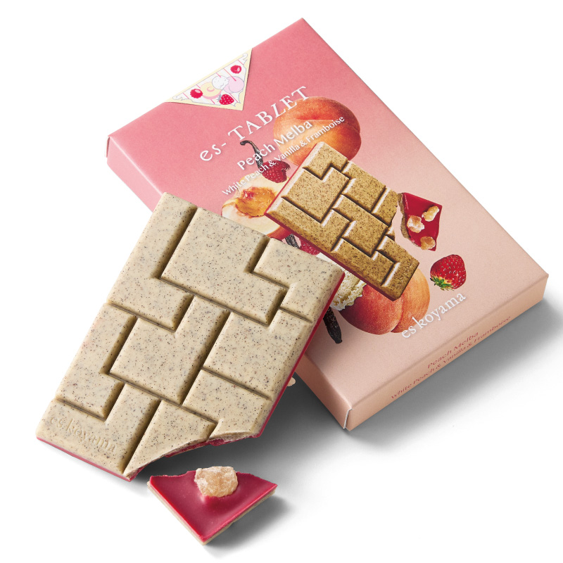 ES KOYAMA ES-TABLET 蜜桃梅爾芭板狀巧克力