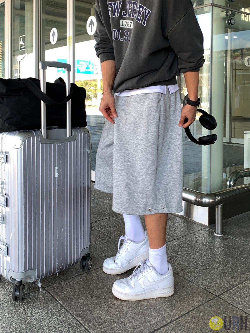 【100%保證韓國直送】Snap Button Bermuda 寬版五分褲 [4 color] RL114431