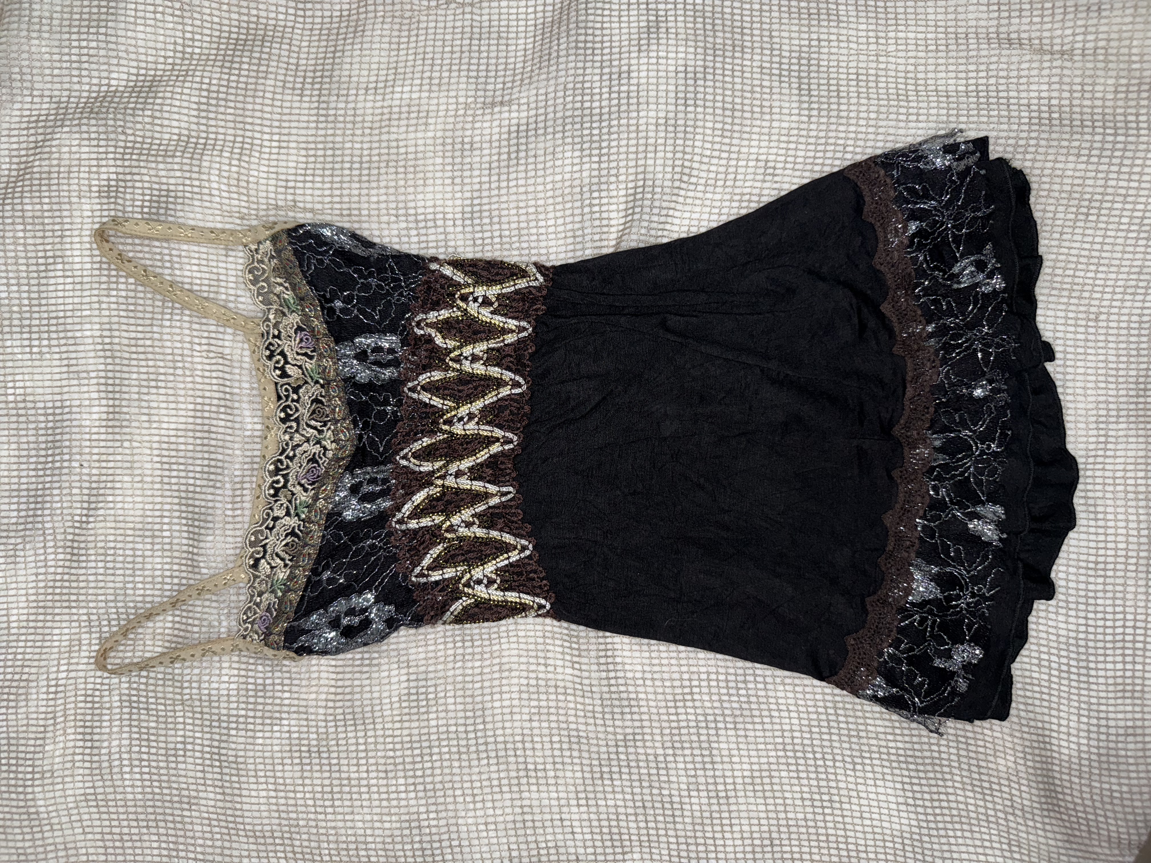 Ethereal Midnight Lace Slip Cami