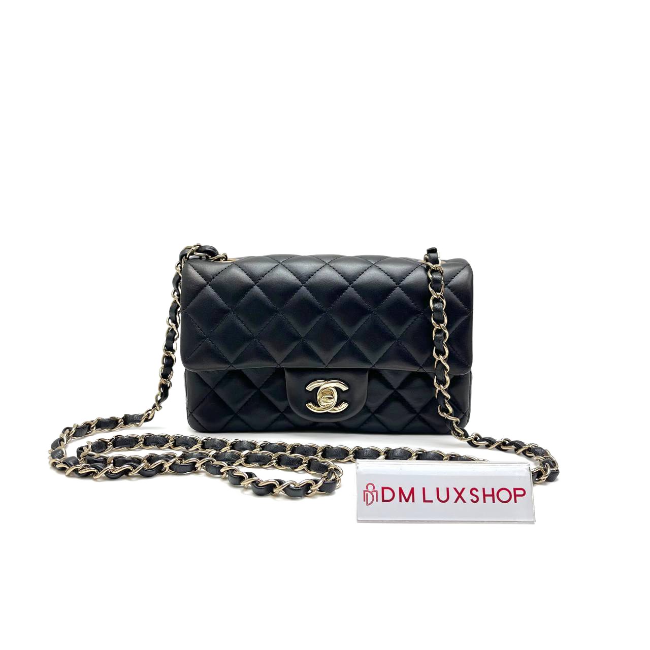 Chanel Mini Rectangular CF Black GHW (Microchip)