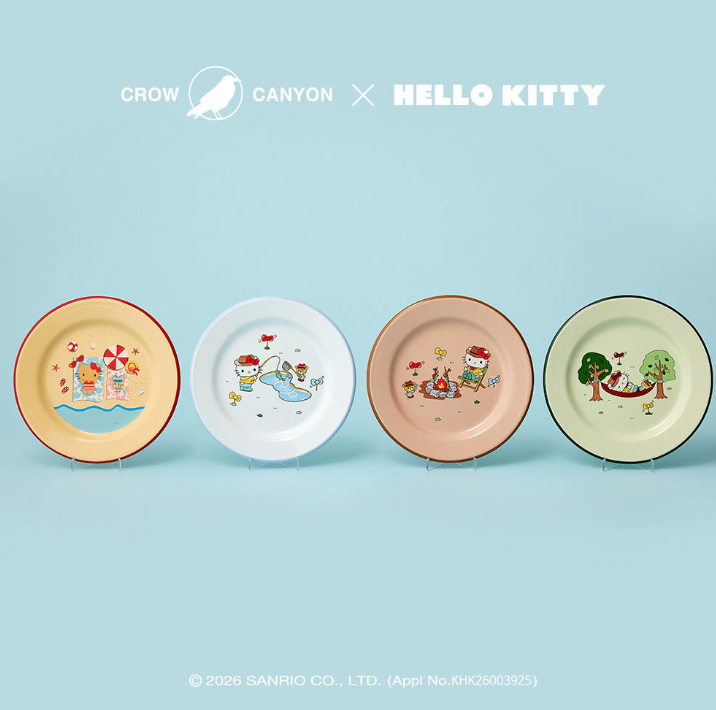 韓國 Sanrio - Hello Kitty x crow canyon Tanning 碗碟系列