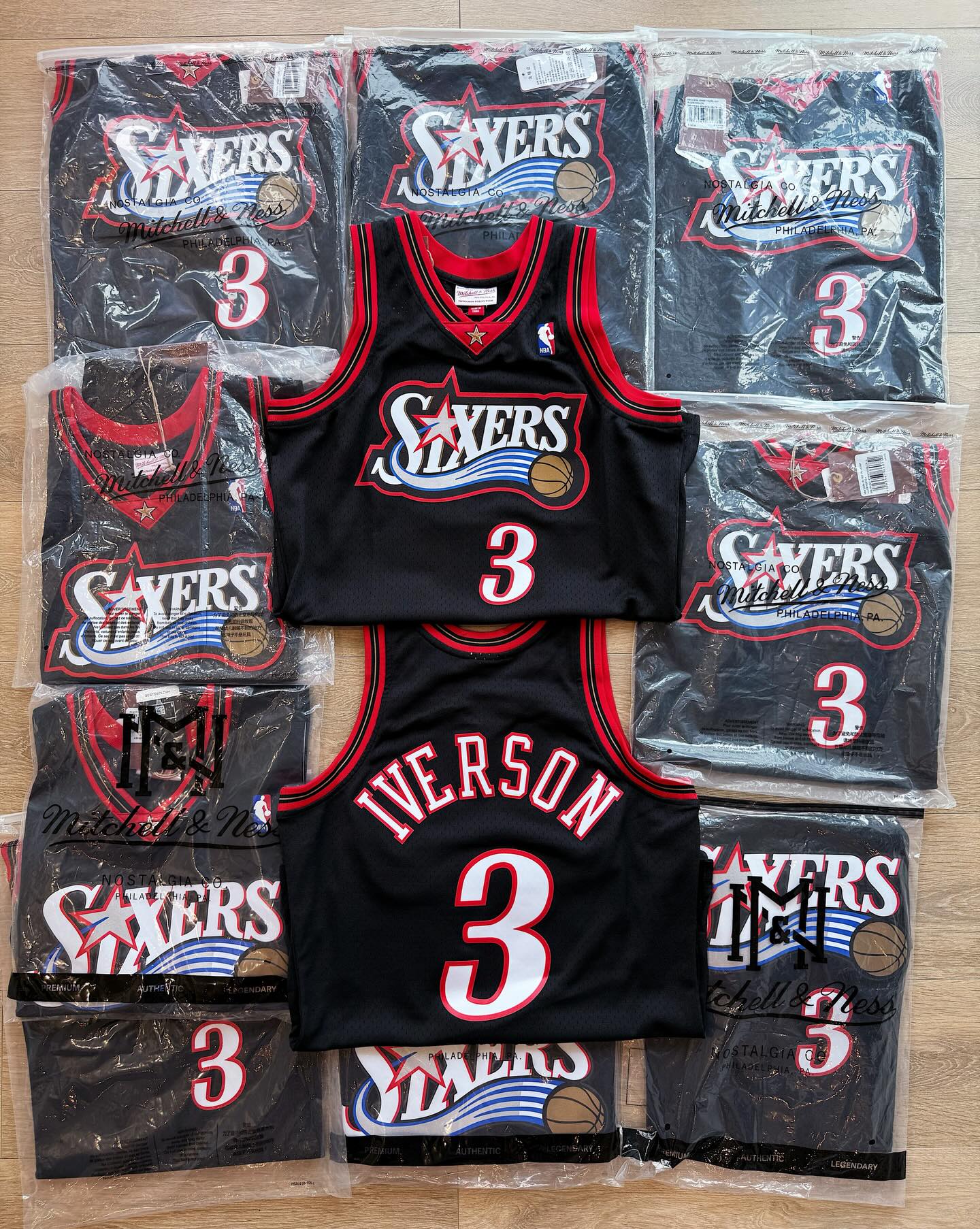 🌟M&N Allen Iverson Sixers 1997-98 Sw jersey