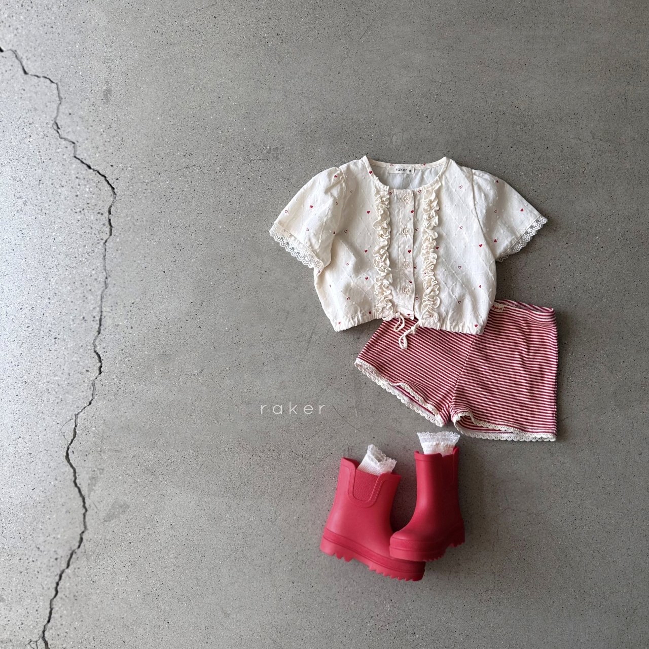 Raker | Frill blouse(Ivory L105-115)
