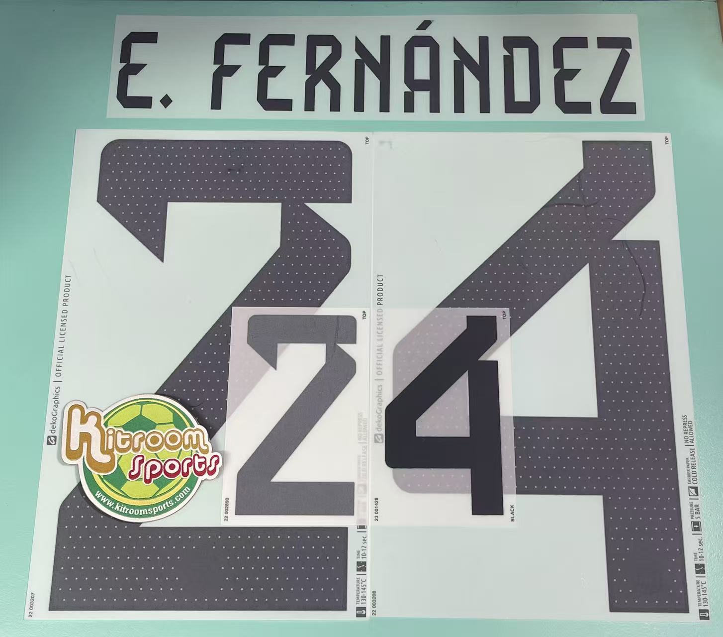 2022 Argentina Home Nameset #24 E.FERNANDEZ