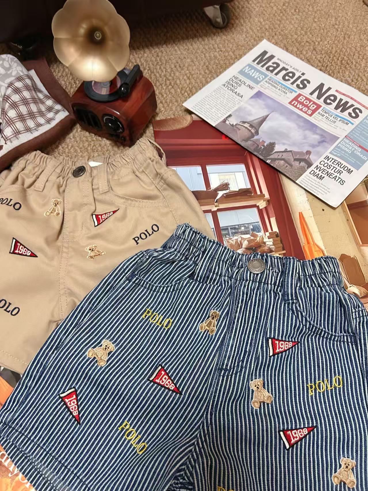 0665 原廠 ❤️Polo滿刺繡短褲