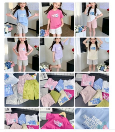 $140套。2套起$135套。TNF 男女童透氣套裝