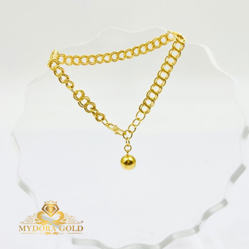 MYDORA Rantai Tangan Coco Budak + Bell | EMAS 916/22K