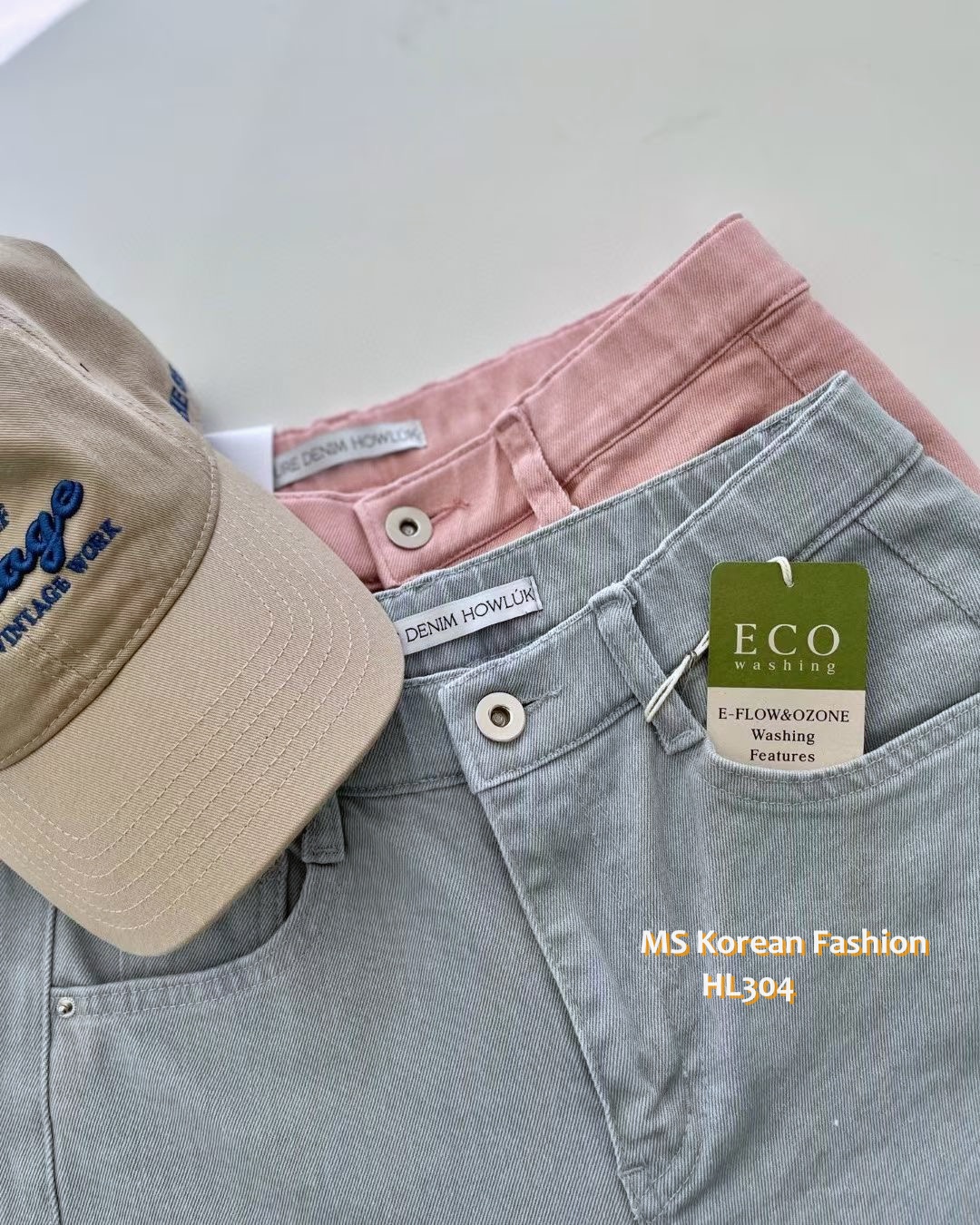 HL304 韓國🌼Howluk春版彈力棉闊筒褲