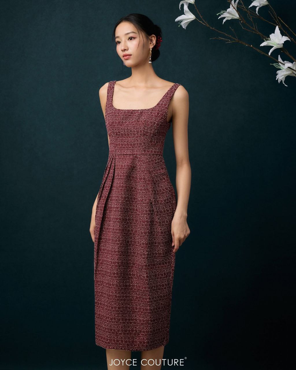 吊带小香风连身裙 D0097