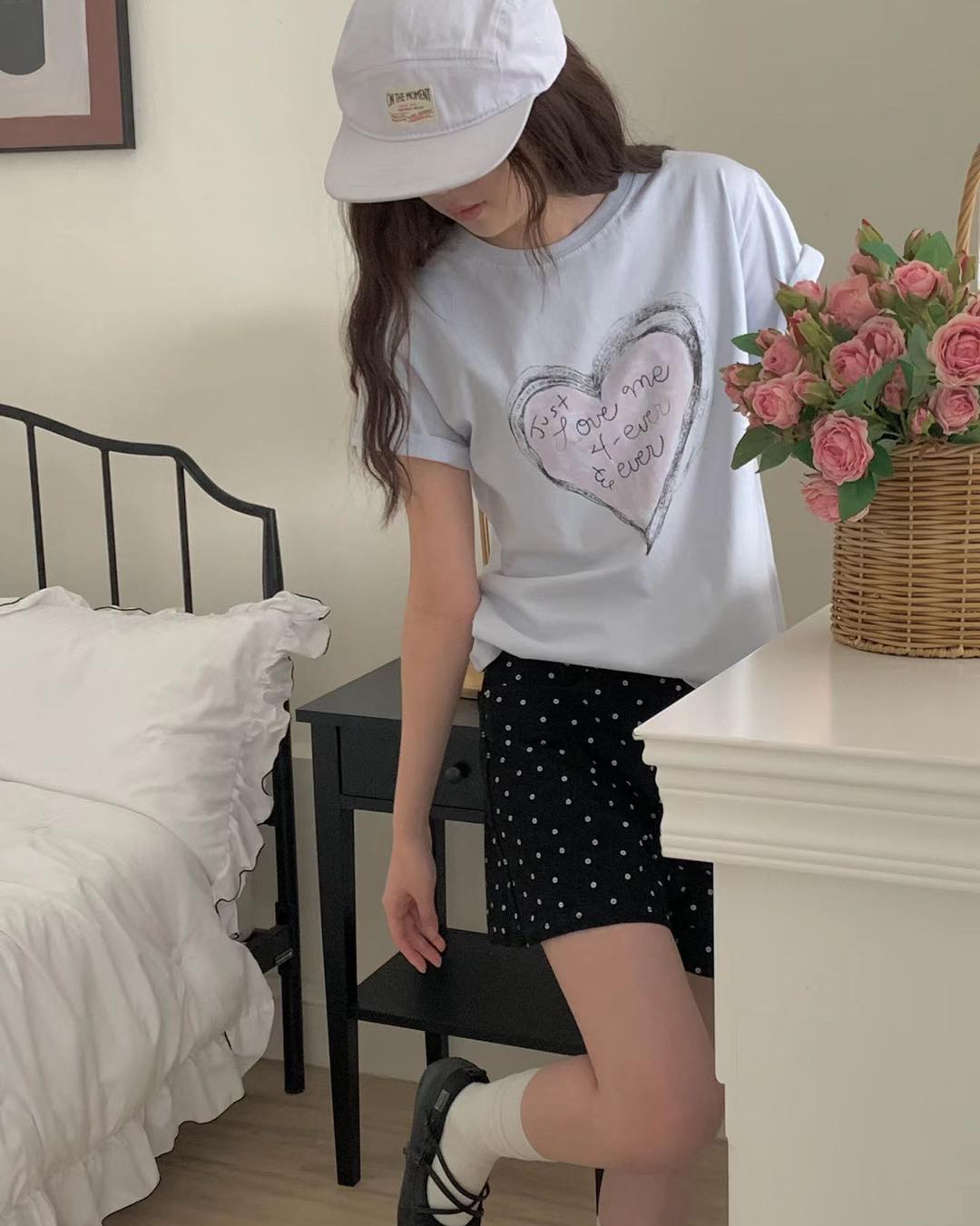 just love me forever print tee