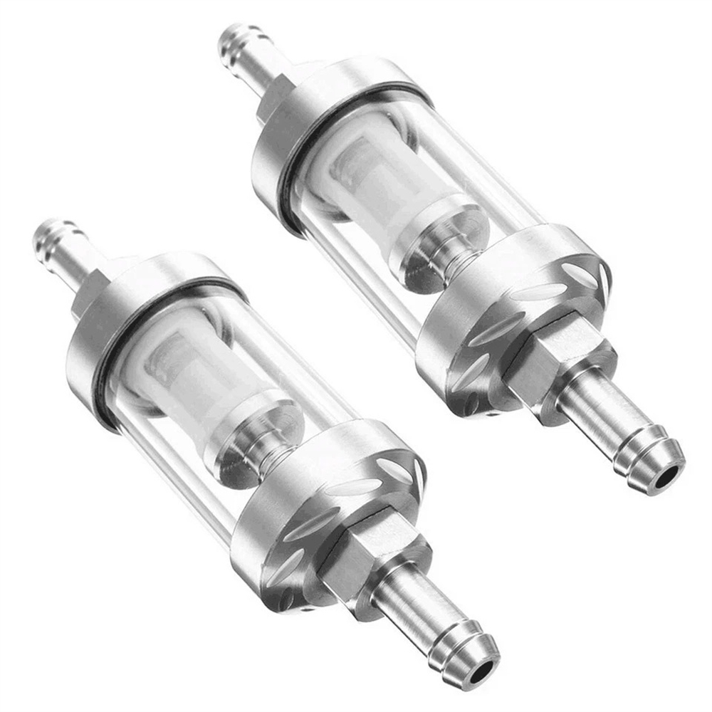 2x 摩托車汽油過濾杯 銀色 UB0252