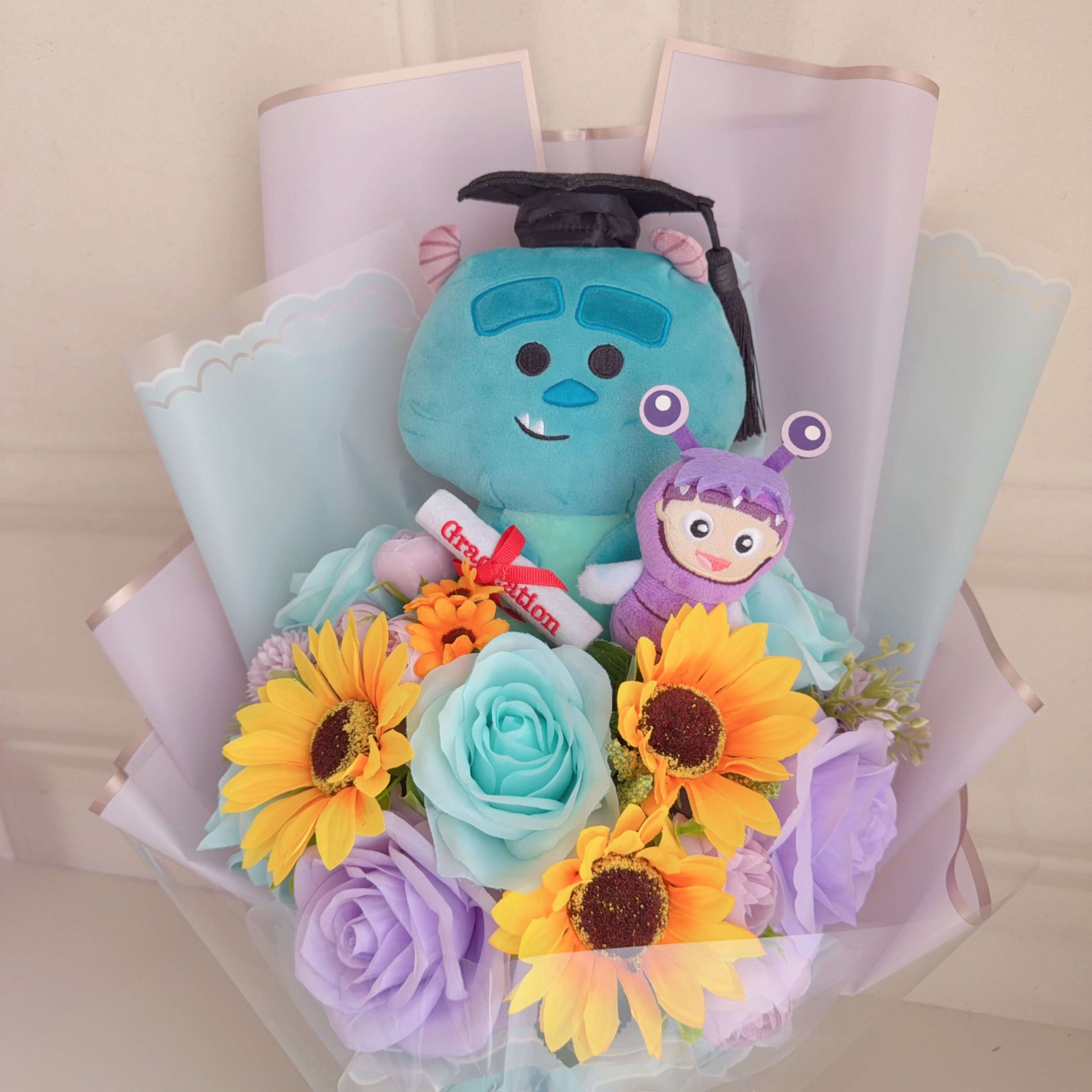 (現貨) 毛毛&boo公仔花