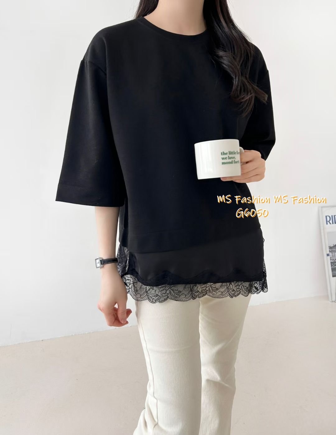 G6050 韓國🇰🇷拼lace腳top