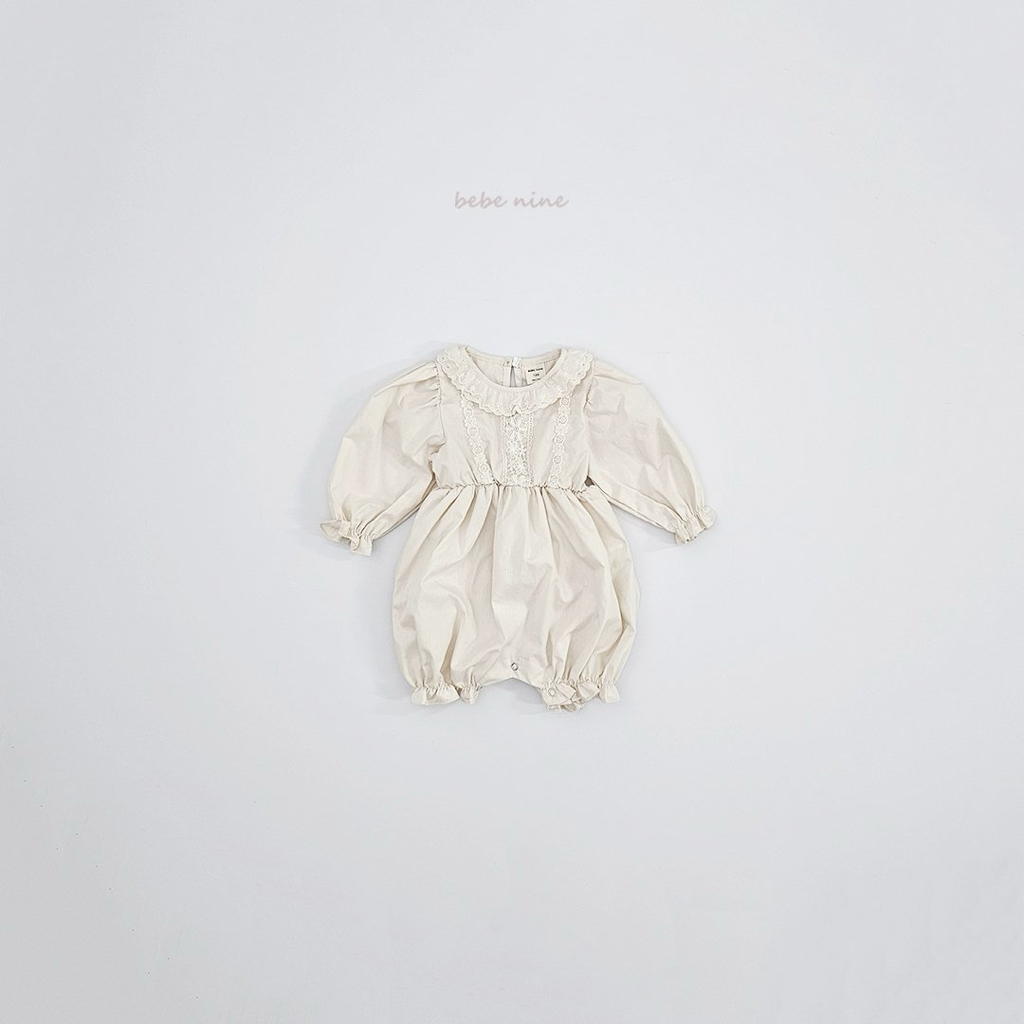 🌸預訂 韓國直送🌸🇰🇷Bebenine兩色蕾絲花邊寬鬆長袖連身服