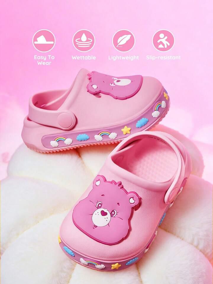 可愛卡通熊兒童涼鞋：輕便、防滑、易穿脫