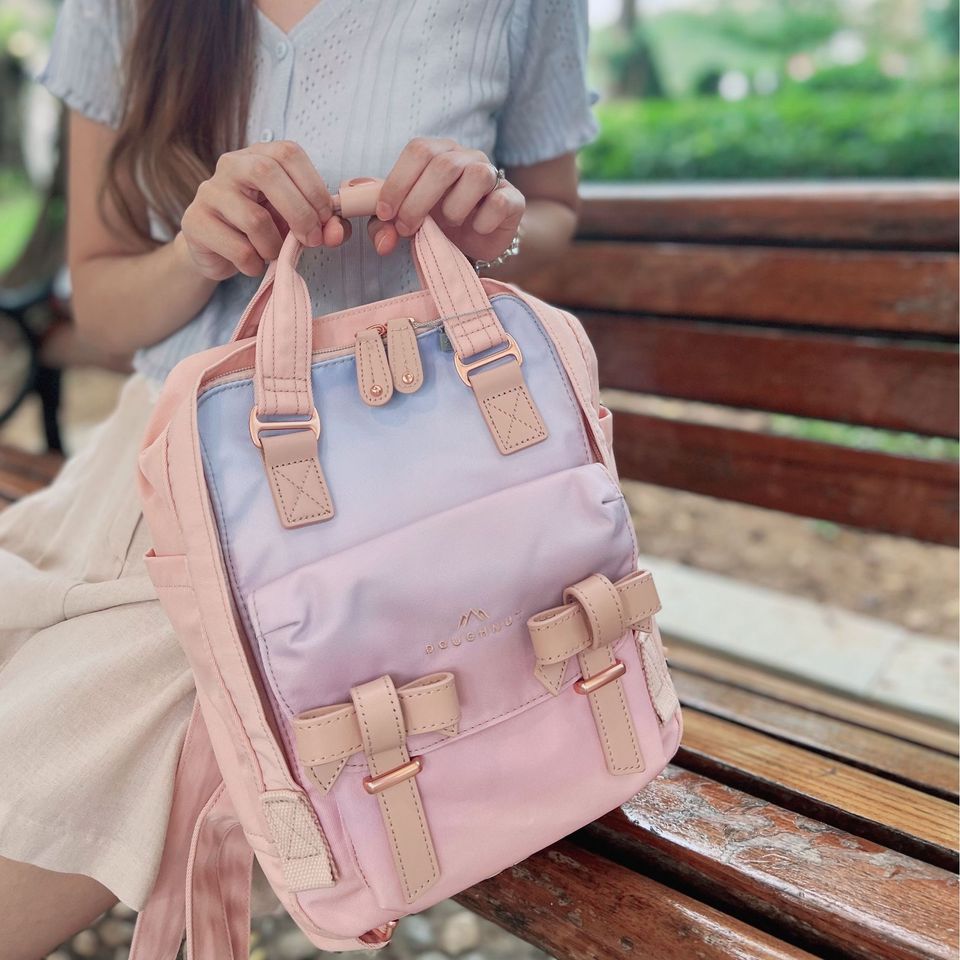 Doughnut Macaroon Mini Sky x Ribbon Blue Lotus Mini Backpack