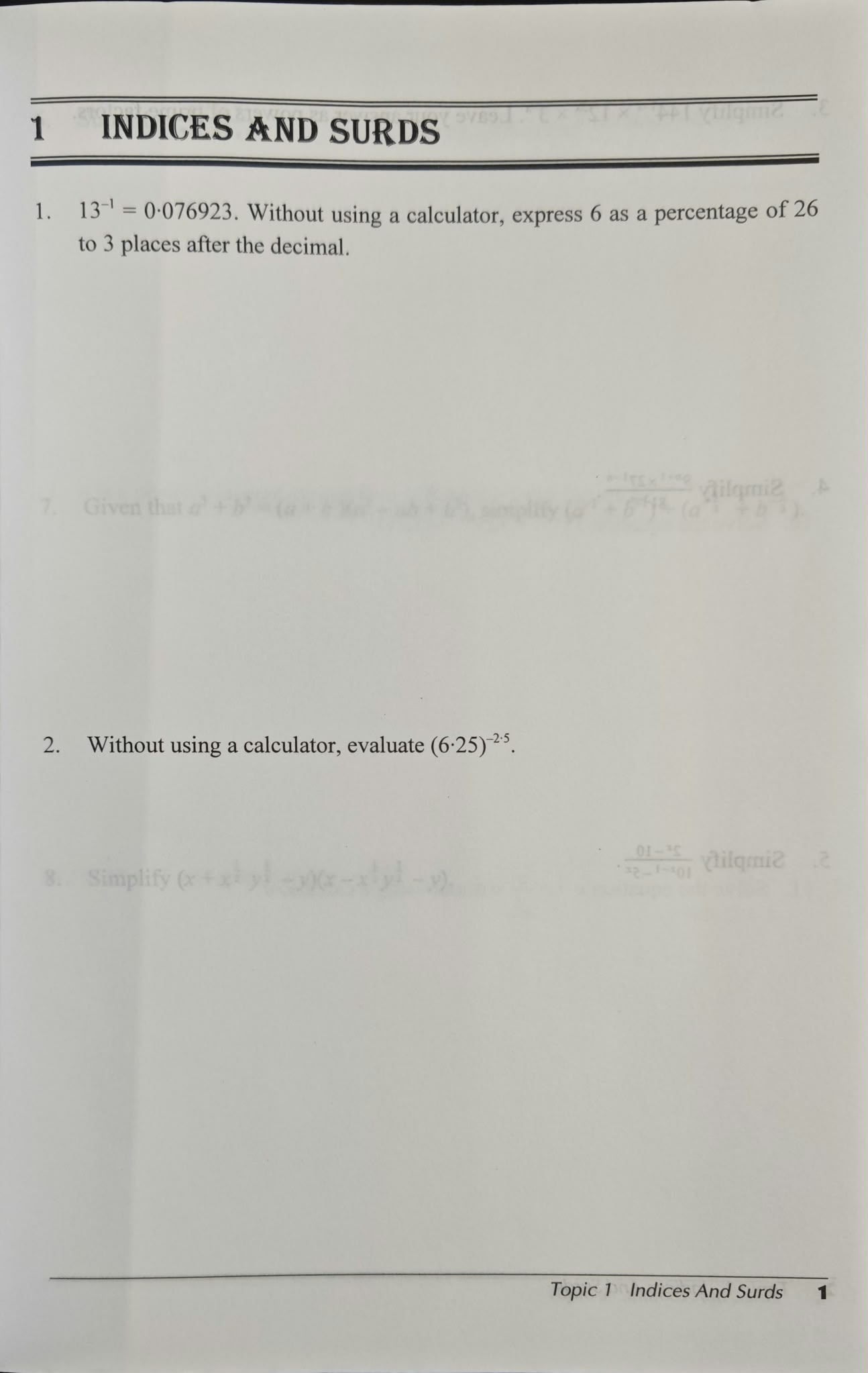 Challenging Exercises on Elementary Mathematics Secondary 2 + Solutions