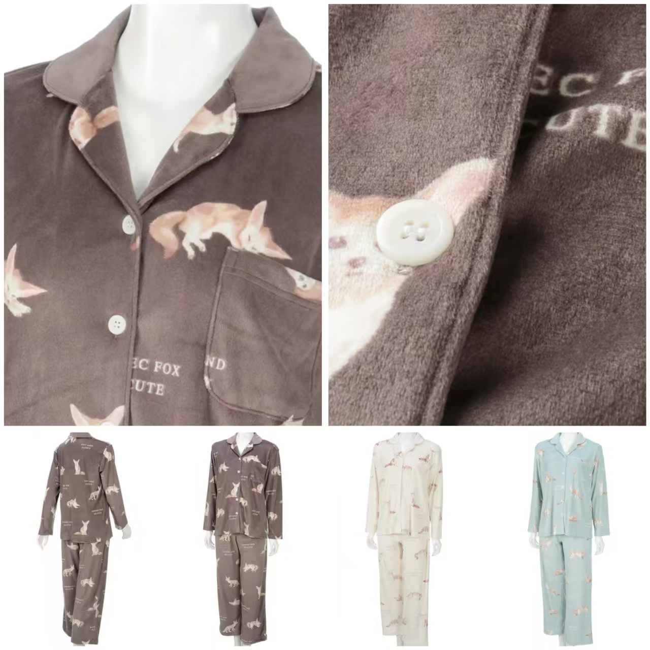 ⚡️限時抵價⚡️｜日本直送 Candy Closet 嬰兒抓絨耳廓狐睡衣 M碼