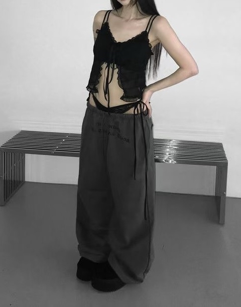 Ribbon Lace Mesh Sleeveless Top