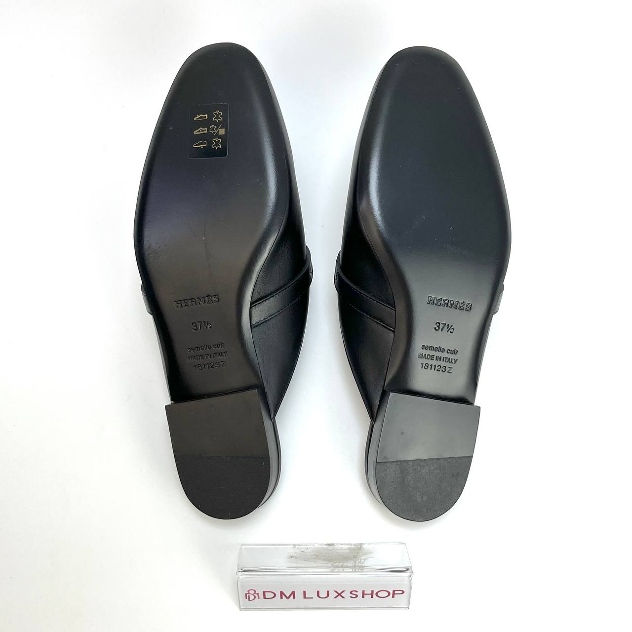 Hermes Oz Mules Black PHW