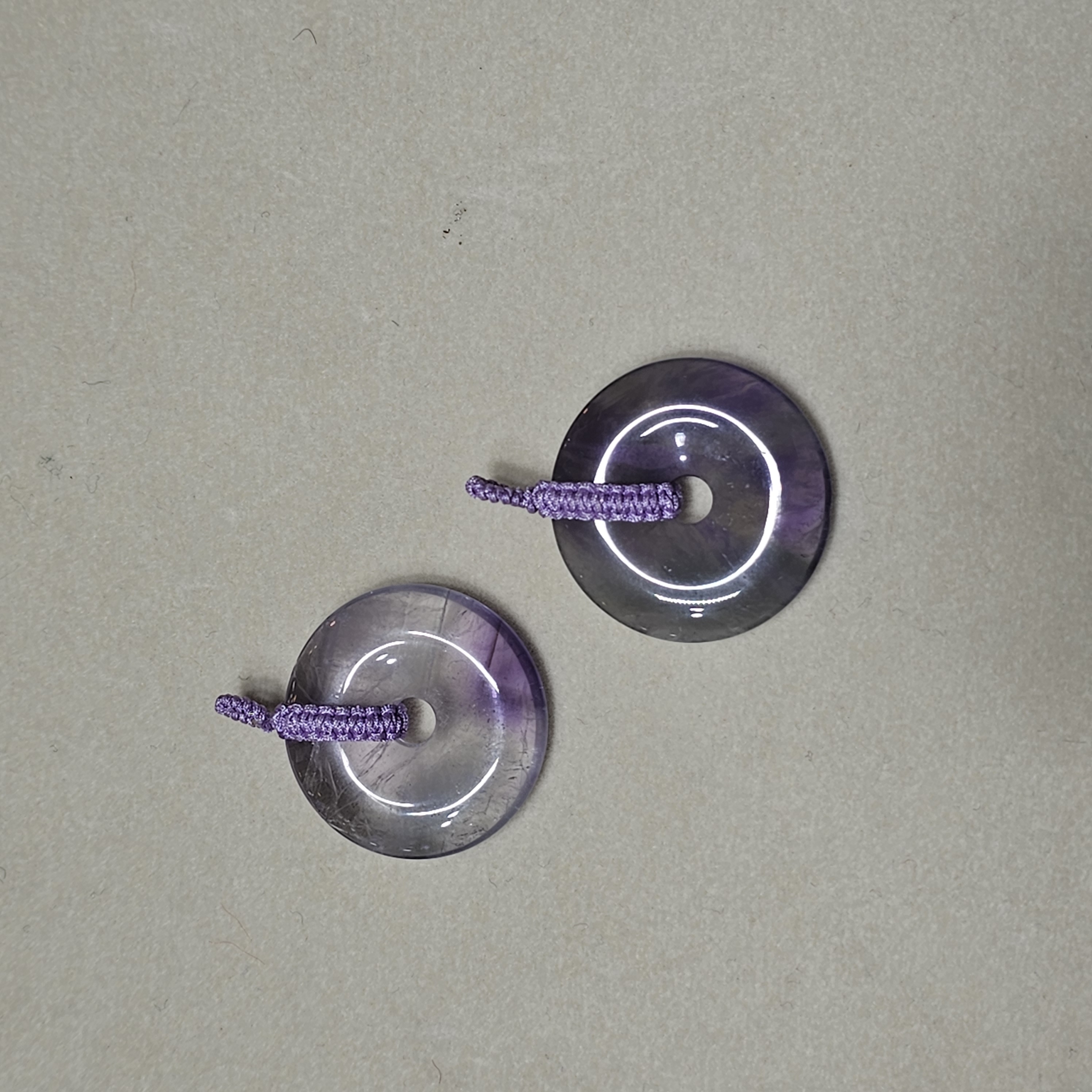 紫水晶平安扣吊咀