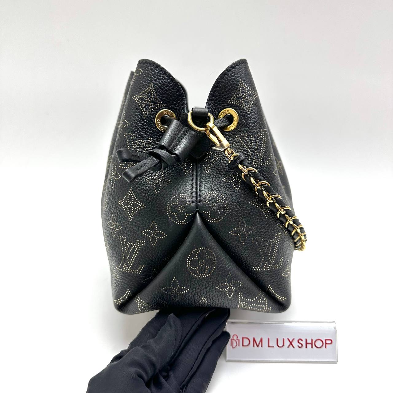 LV Black Mahina Bella Bucket Bag GHW